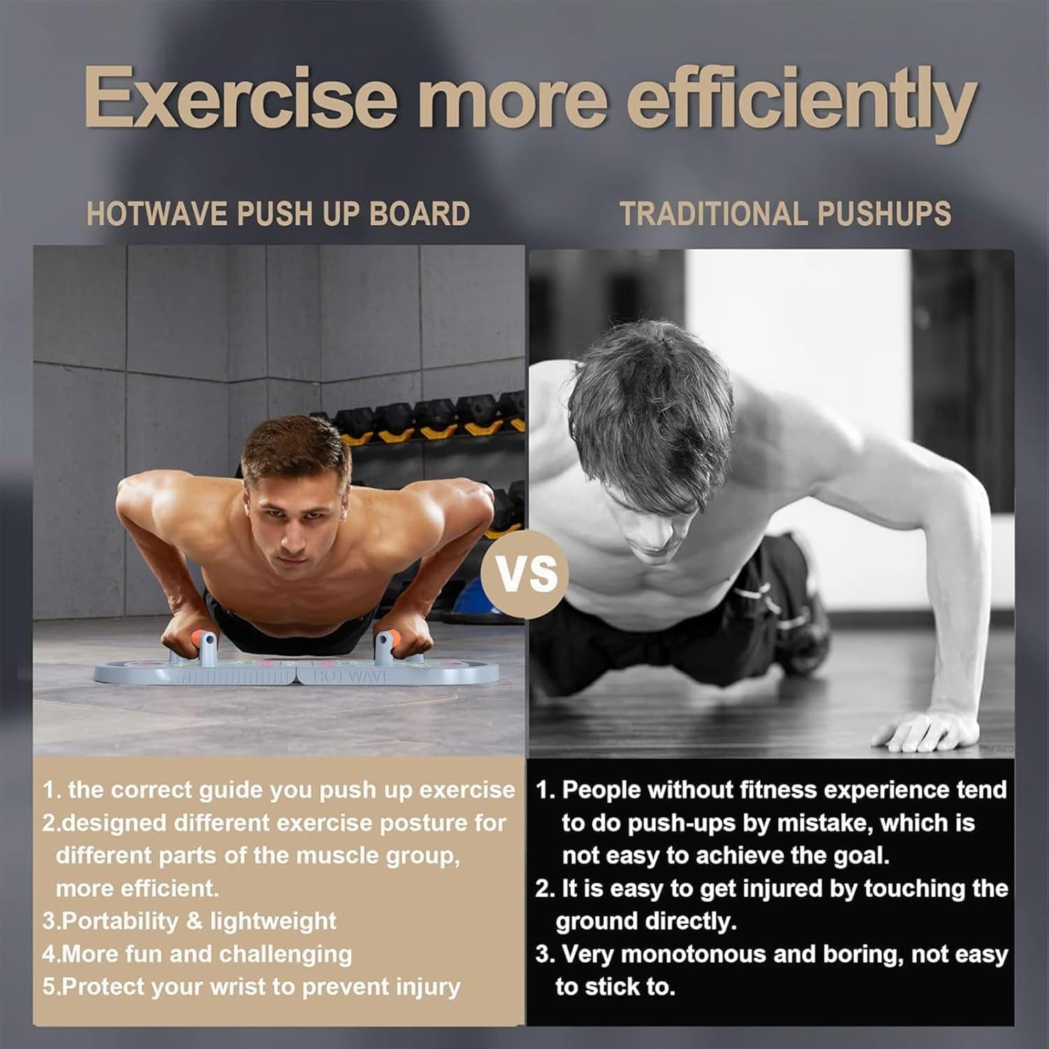 Push up Board, Portable Pushup Board, Foldable 20 in 1 Push up Bar 