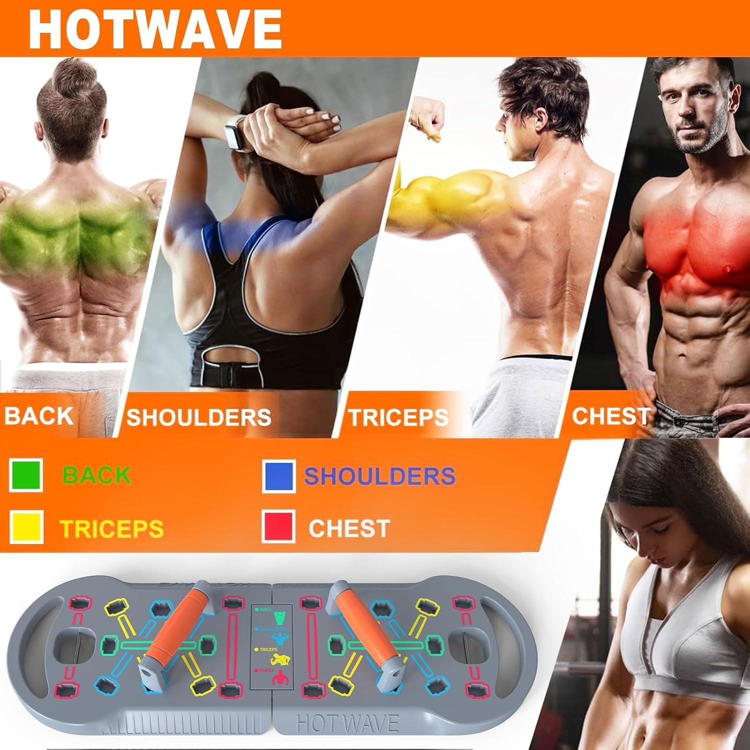 Push up Board, Portable Pushup Board, Foldable 20 in 1 Push up Bar 